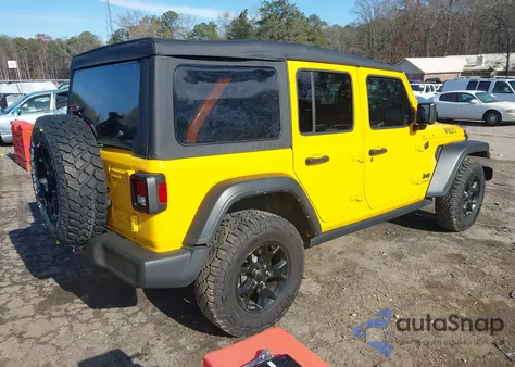 2021 Jeep Wrangler Unlimited Willys Sport 4X4 из США, поврежденный, VIN 1C4HJXDN5MW720380